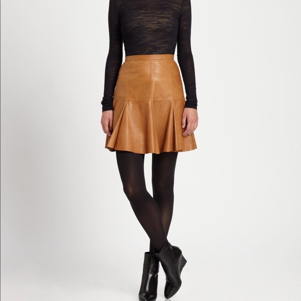 Halston Heritage leather skirt